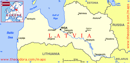 lettland karte